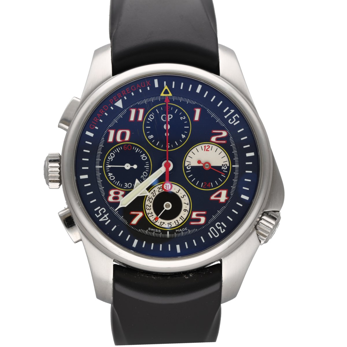 Montre GIRARD PERREGAUX "R&D 01" en acier et caoutchouc - Castafiore