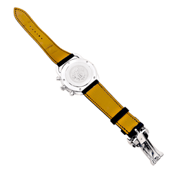 Montre HERMÈS "Arceau Chronographe" en acier et cuir - Castafiore