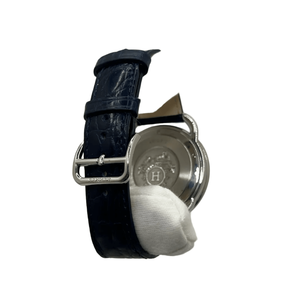 Montre HERMÈS "Arceau" en acier et cuir - Castafiore
