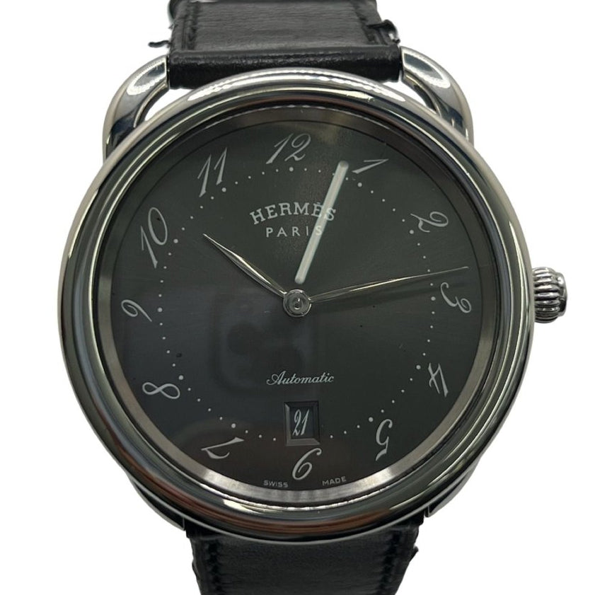 Montre HERMÈS Arceau en acier et cuir - Castafiore