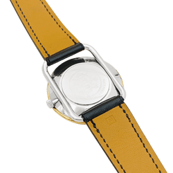 Montre HERMÈS "Arceau" en acier et cuir - Castafiore