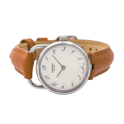 Montre Hermès, "Arceau" en argent et acier - Castafiore