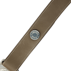 Montre HERMÈS "Barenia" en acier et cuir - Castafiore