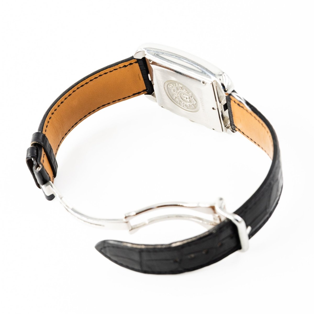Montre HERMÈS "Cape Cod Chrono" en acier et cuir - Castafiore