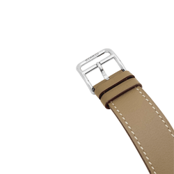 Montre HERMÈS Cape Cod en acier et cuir - Castafiore