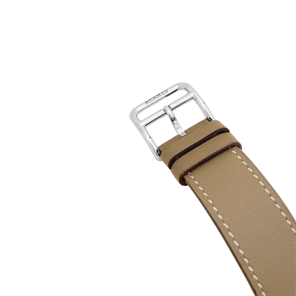 Montre HERMÈS Cape Cod en acier et cuir - Castafiore