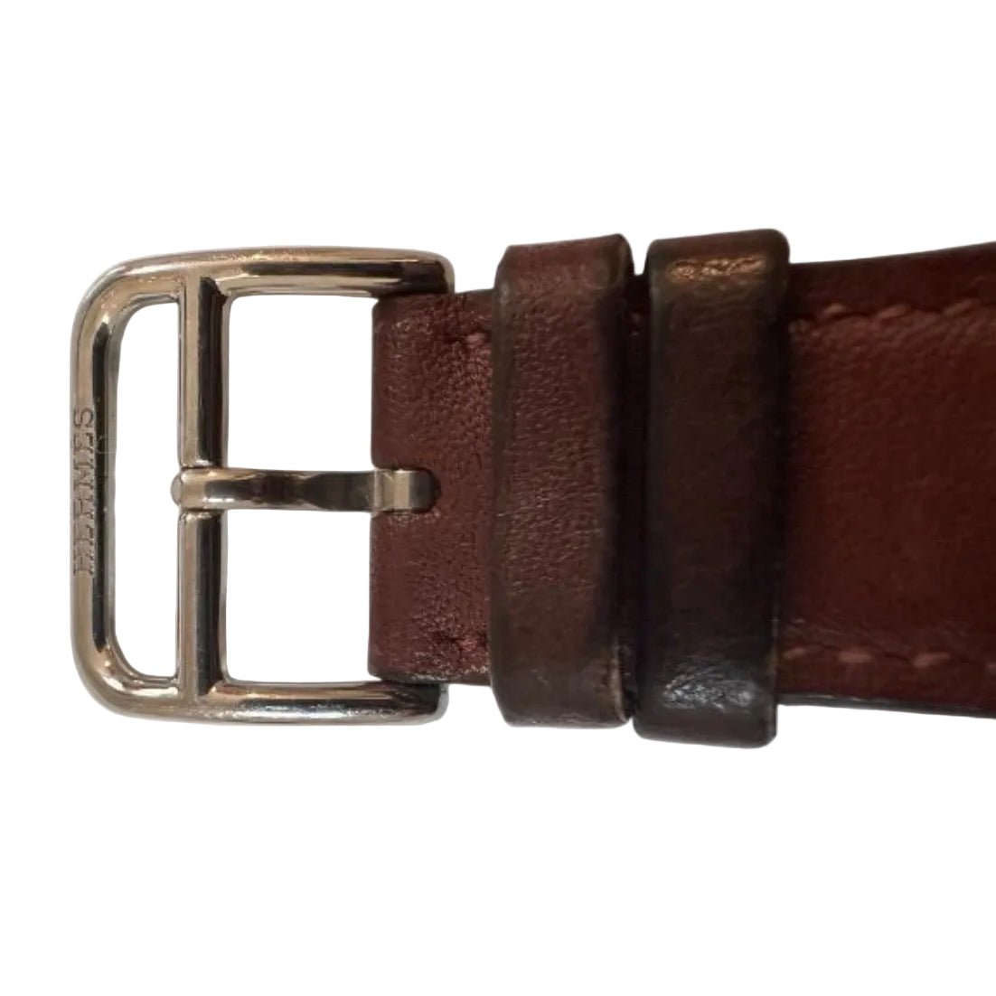 Montre HERMÈS en acier, cuir et quartz - Castafiore