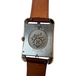 Montre HERMÈS en acier, cuir et quartz - Castafiore