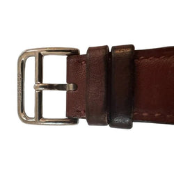 Montre HERMÈS en acier, cuir et quartz - Castafiore