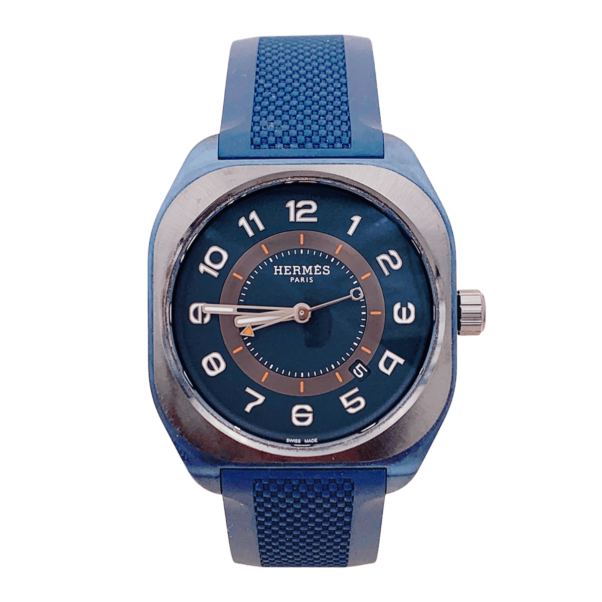 Montre HERMÈS "H08" en titane et caoutchouc - Castafiore