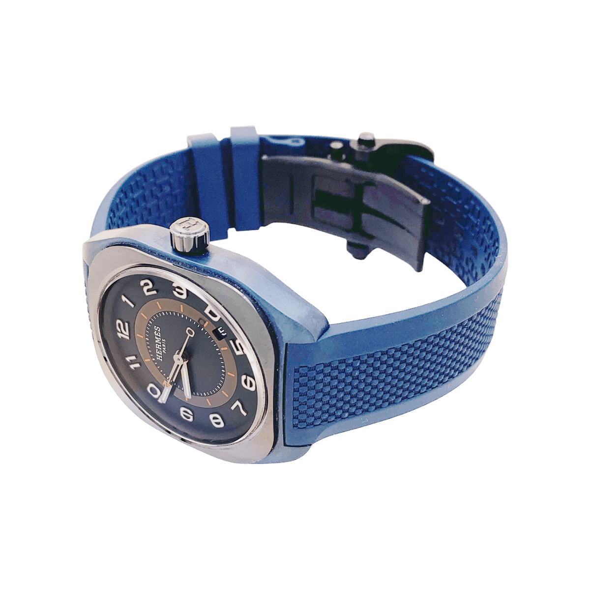 Montre HERMÈS "H08" en titane et caoutchouc - Castafiore