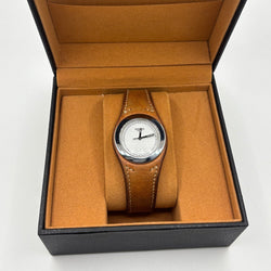 Montre HERMÈS "Harnais" en acier et cuir - Castafiore