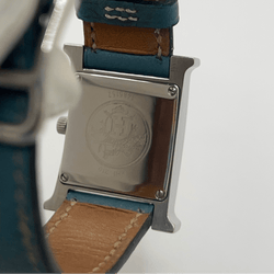 Montre HERMÈS "Heure H" en acier et cuir - Castafiore