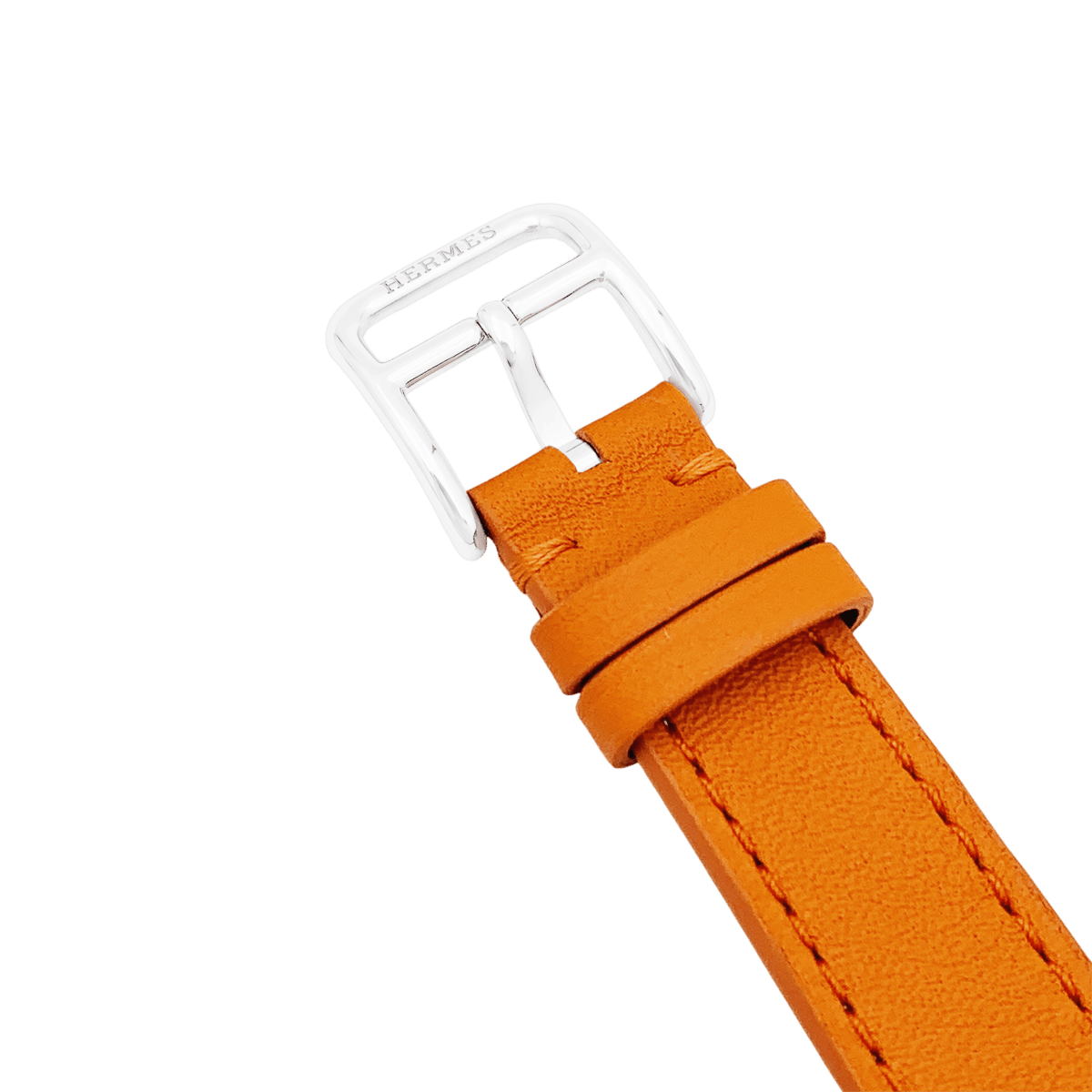 Montre HERMÈS "Heure H" PM en acier et cuir - Castafiore