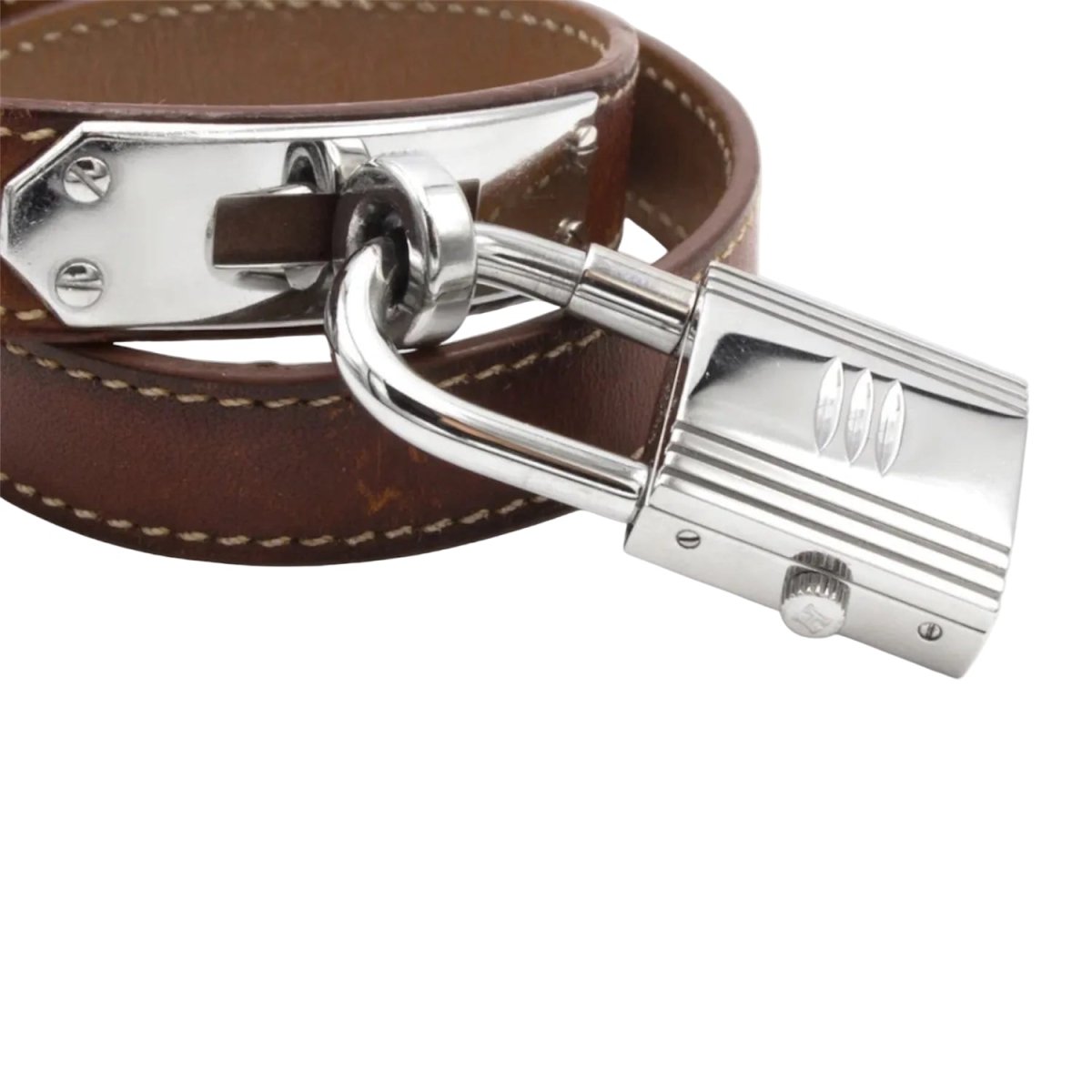 Montre HERMÈS "Kelly" en acier et cuir - Castafiore