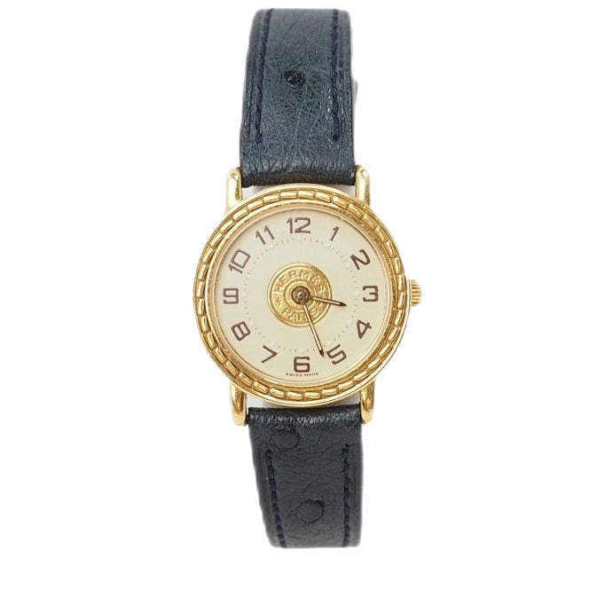 Montre Hermès Sellier en or jaune - Castafiore