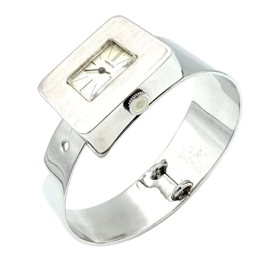 Montre HERMES vintage en argent vers 1970 - Castafiore