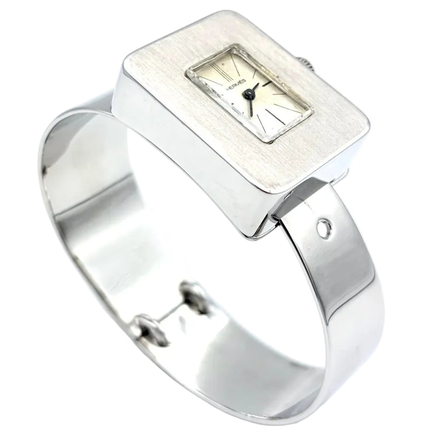 Montre HERMES vintage en argent vers 1970 - Castafiore