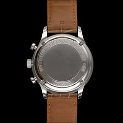 Montre IWC Acier "Portugaise" Chronographe Acier vers 2010. Ref: 3714. Automatique. 41 mm. Boite et papiers d'origine. - Castafiore