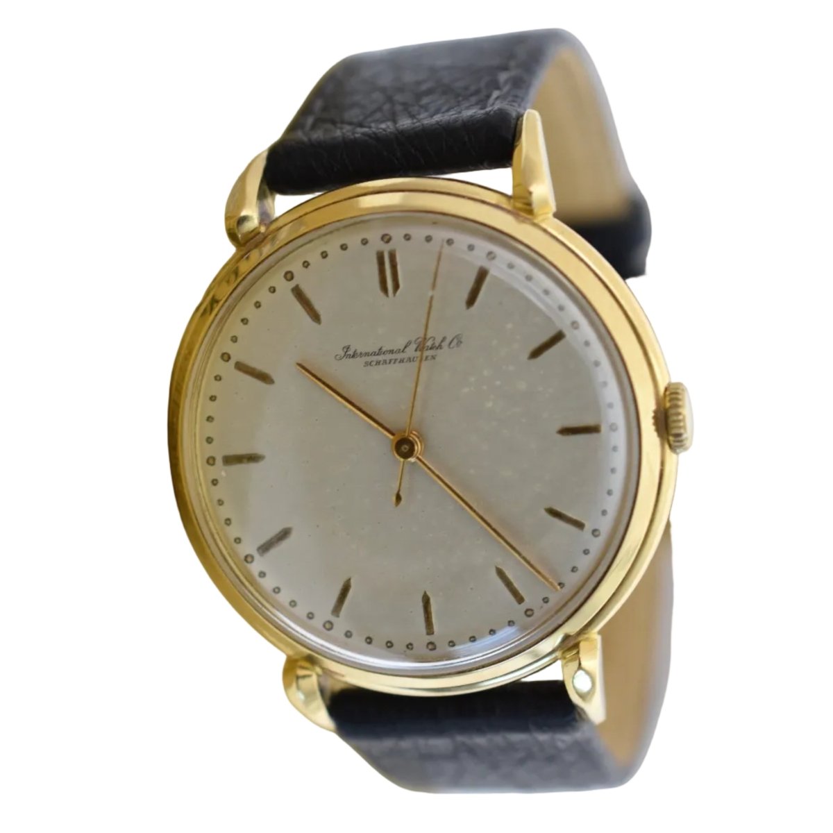 Montre IWC en or jaune et cuir - Castafiore