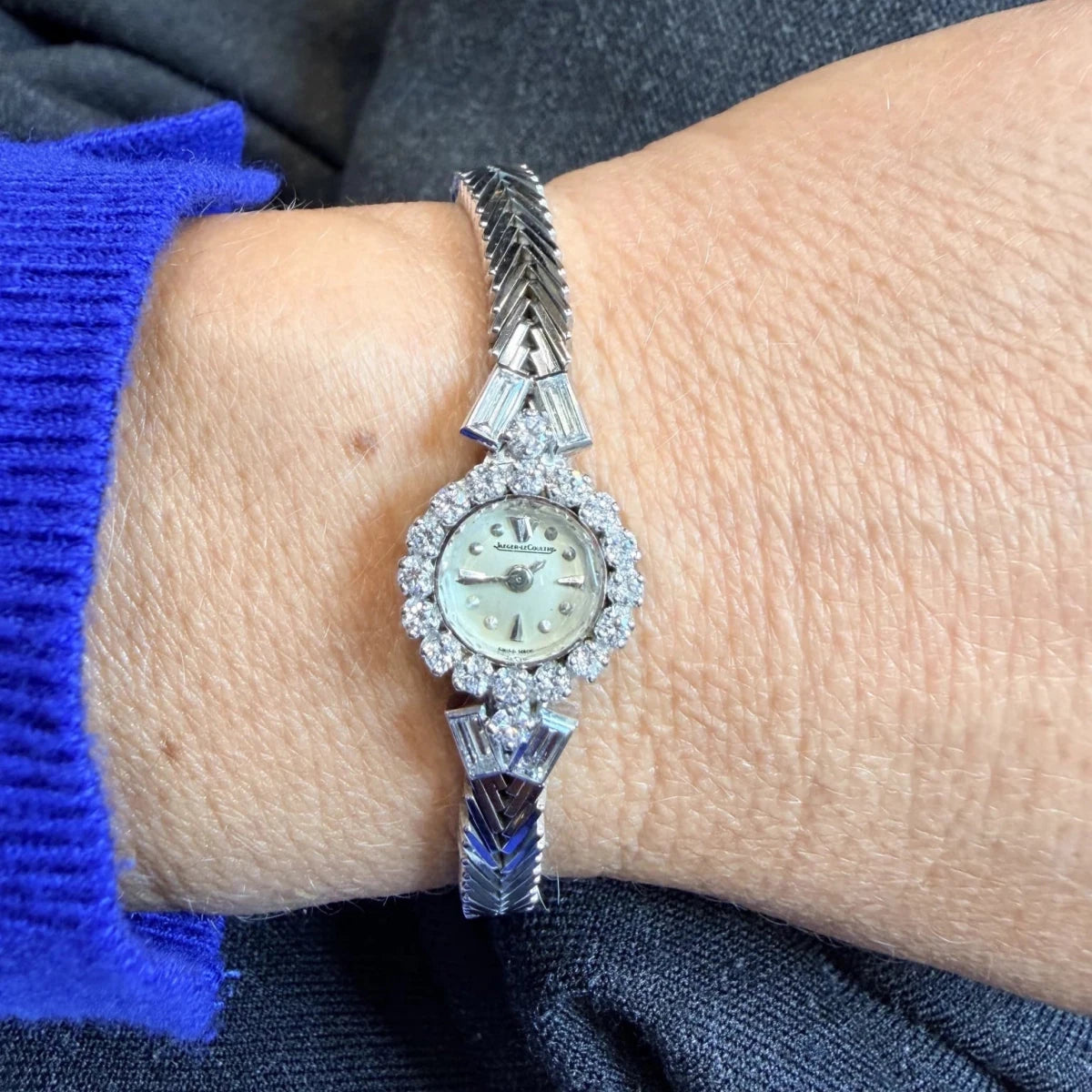 Montre JAEGE-LECOULTRE en or blanc et diamants - Castafiore