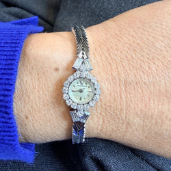 Montre JAEGE-LECOULTRE en or blanc et diamants - Castafiore