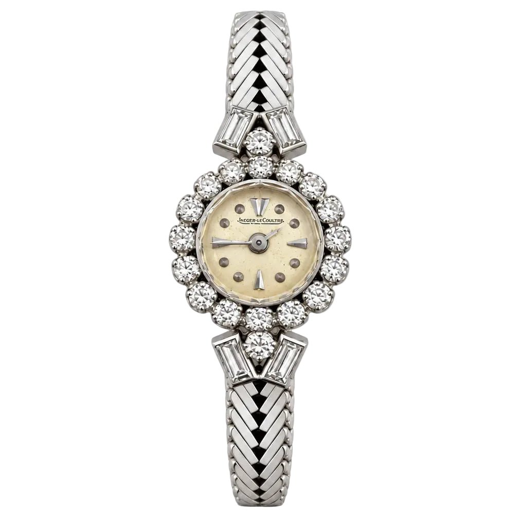 Montre JAEGE-LECOULTRE en or blanc et diamants - Castafiore