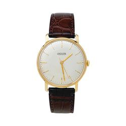 Montre Jaeger en or rose, bracelet cuir. - Castafiore