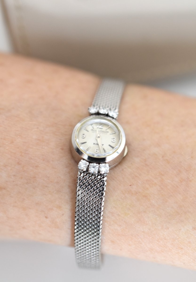 Montre JAEGER - LECOULTRE en or blanc et diamants - Castafiore