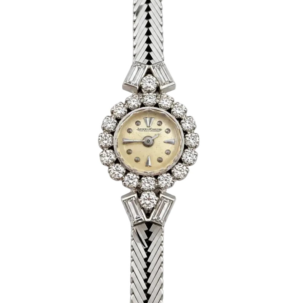 Montre JAEGER-LECOULTRE en or blanc et diamants - Castafiore