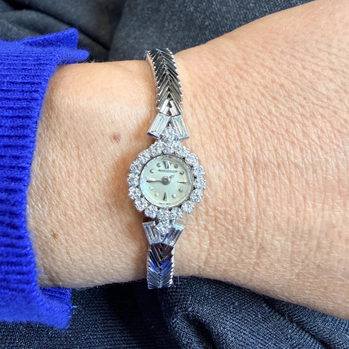 Montre JAEGER-LECOULTRE en or blanc et diamants - Castafiore