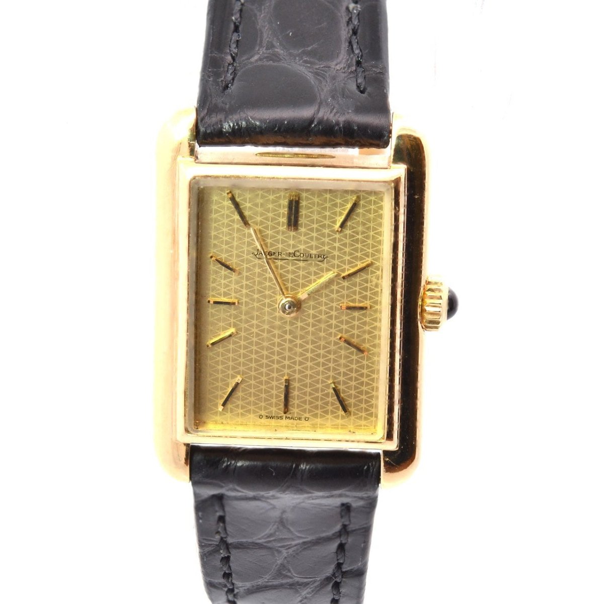 Montre JAEGER - LECOULTRE en or jaune et cuir - Castafiore