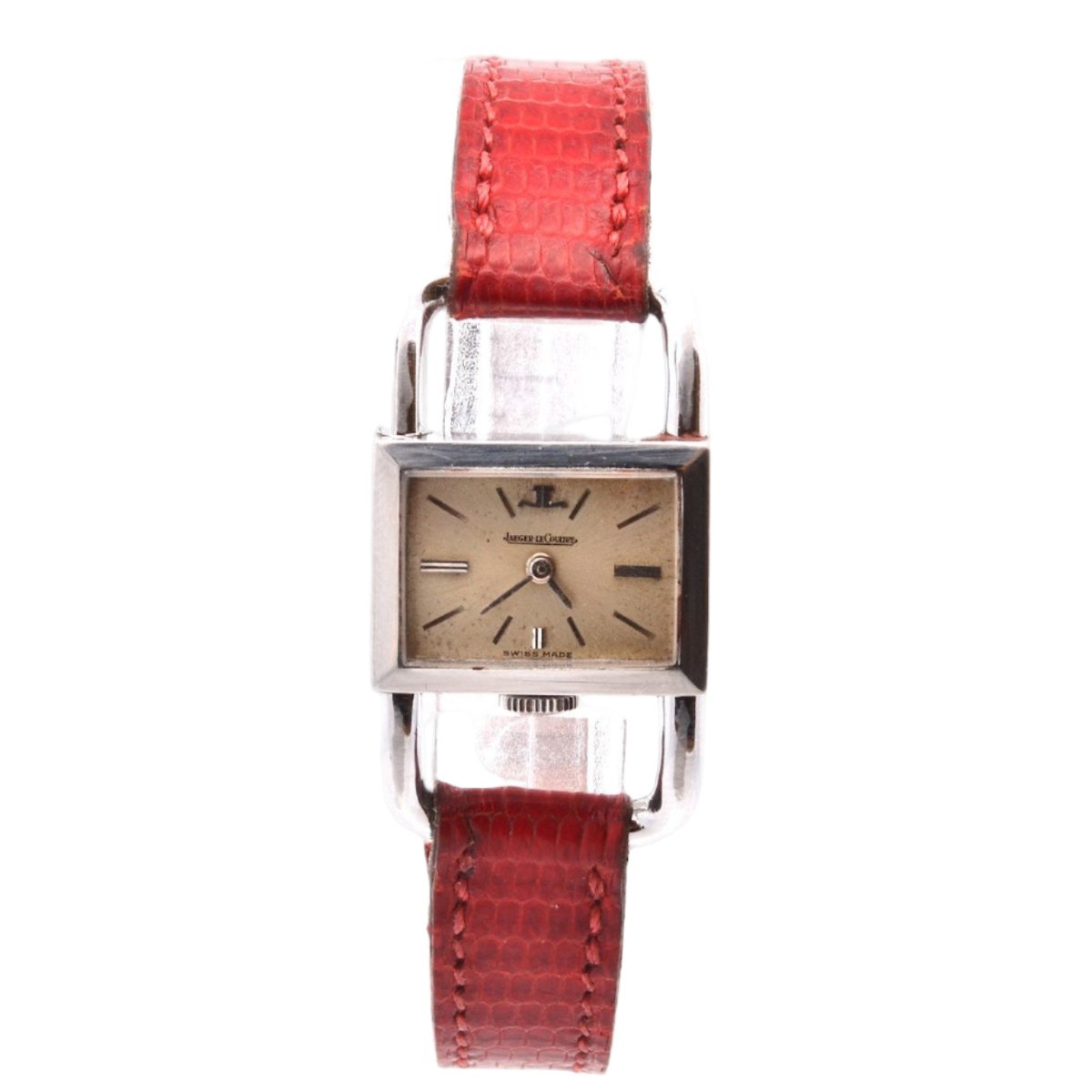 Montre JAEGER - LECOULTRE "Etrier" en cuir - Castafiore