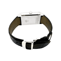 Montre JAEGER - LECOULTRE "Grande Rverso 986 Duodate" en acier et cuir - Castafiore