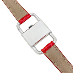 Montre Jaeger Lecoultre & Hermès, modèle "Etrier" en acier, bracelet cuir. - Castafiore