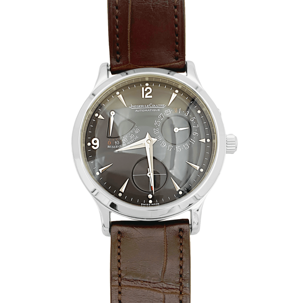 Montre JAEGER - LECOULTRE "Master Control 1000 Hours" en acier et cuir - Castafiore