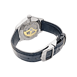 Montre JAEGER-LECOULTRE "Master Control Geographic" en acier et cuir - Castafiore