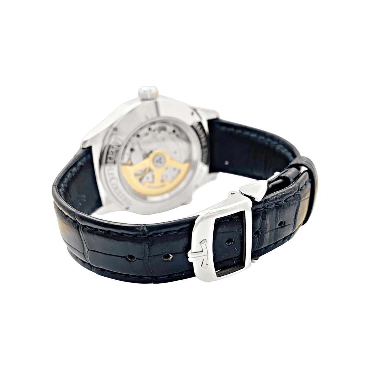 Montre JAEGER-LECOULTRE "Master Control Geographic" en acier et cuir - Castafiore