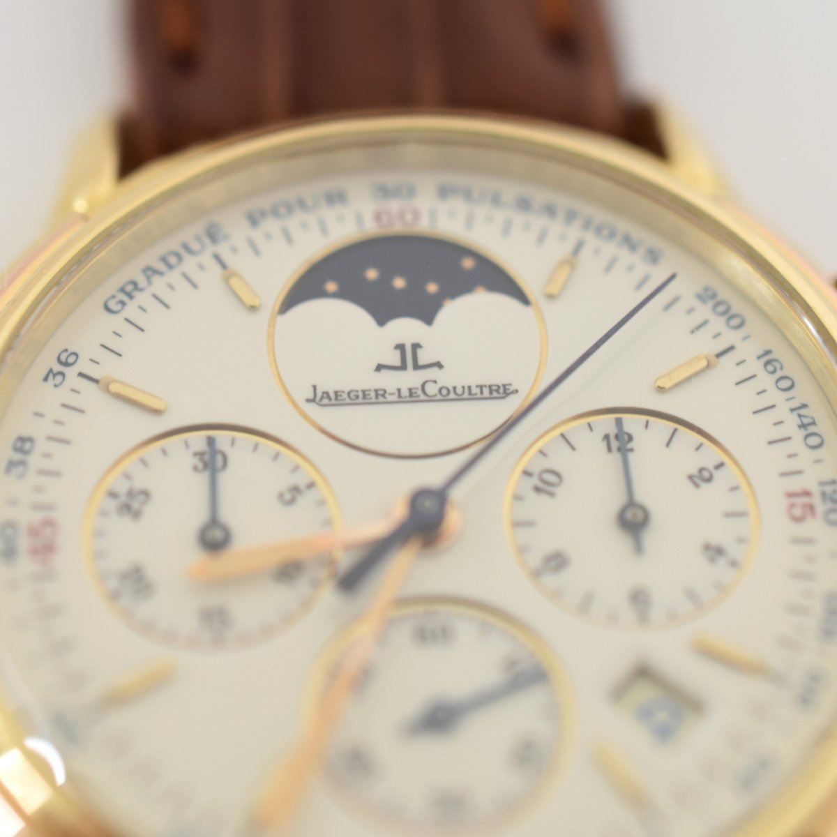 Montre JAEGER-LECOULTRE "Odysseus" en or jaune, or rose et cuir - Castafiore