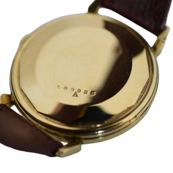 Montre JAEGER - LECOULTRE "Power Reserve" en or jaune et cuir - Castafiore