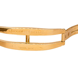 Montre JAEGER - LECOULTRE "Reverso Classique" en or jaune, argent et cuir - Castafiore