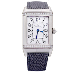 Montre JAEGER LECOULTRE, "Reverso Duetto", en or blanc et diamant - Castafiore