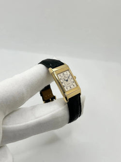 Montre JAEGER-LECOULTRE "Reverso Lady" en or jaune et cuir - Castafiore