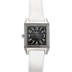 Montre JAEGER - LECOULTRE "Reverso Squadra Duo" en acier et diamants - Castafiore