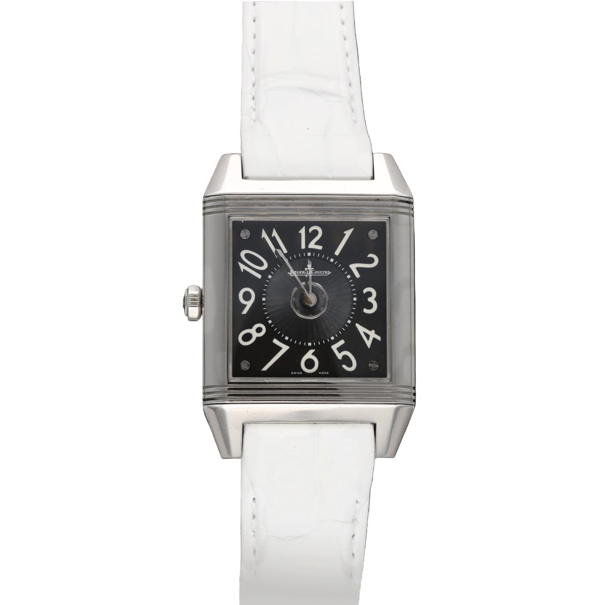 Montre JAEGER - LECOULTRE "Reverso Squadra Duo" en acier et diamants - Castafiore