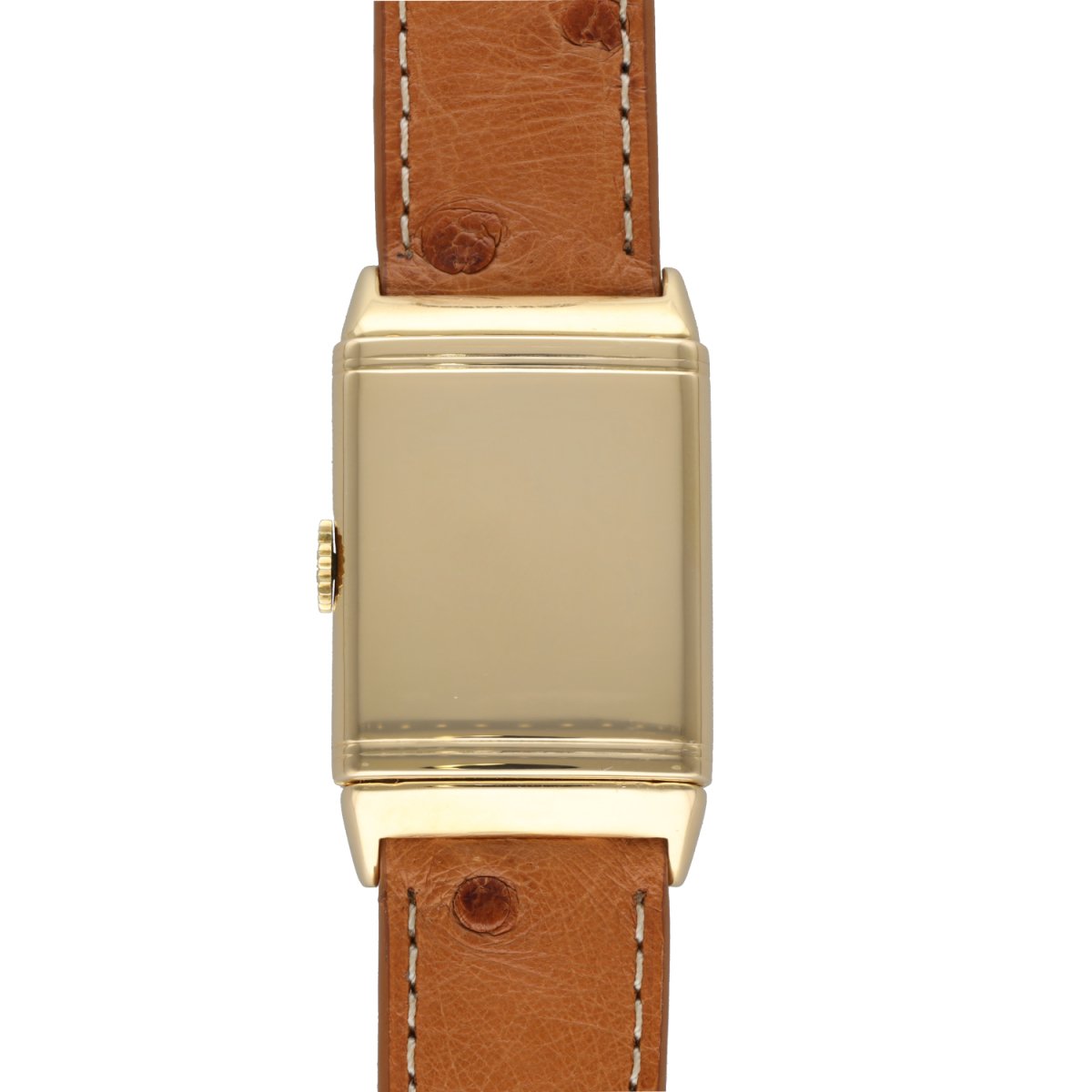 Montre JAEGER LECOULTRE "Reverso Vintage" en or blanc, or jaune et cuir - Castafiore
