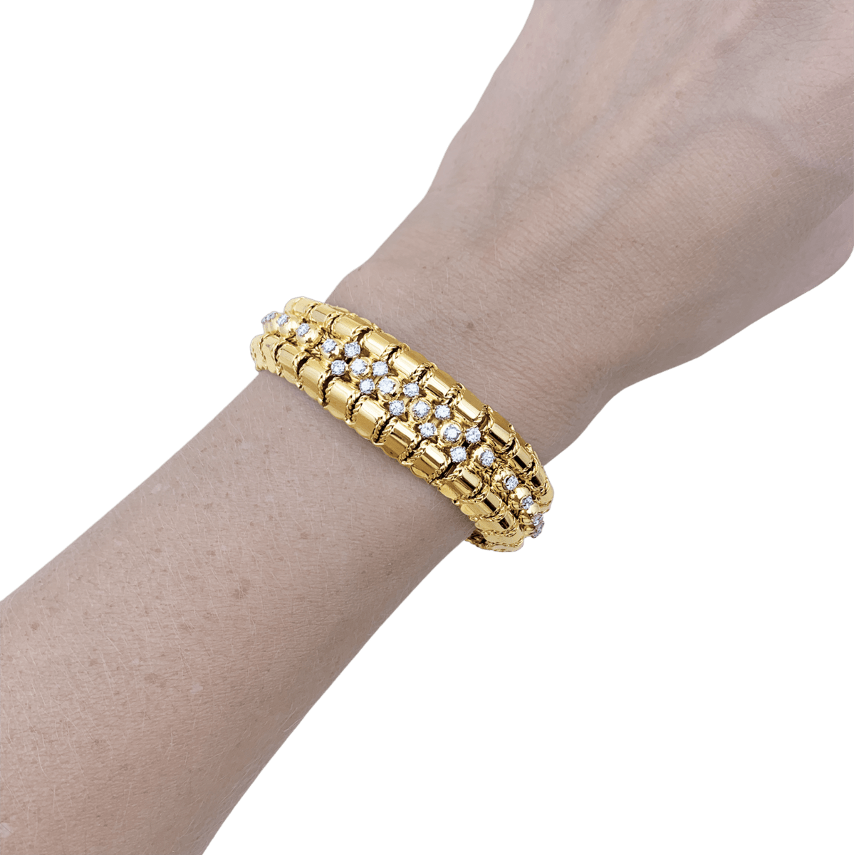 Montre LACLOCHE en or jaune et diamants - Castafiore