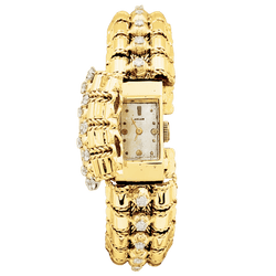 Montre LACLOCHE en or jaune et diamants - Castafiore