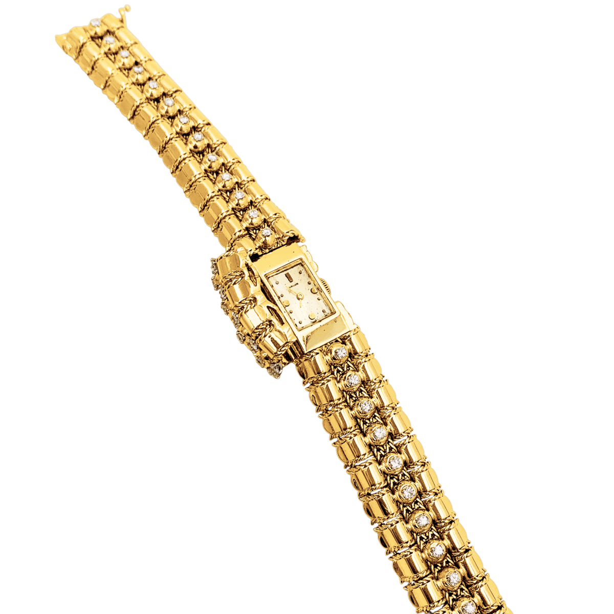 Montre LACLOCHE en or jaune et diamants - Castafiore