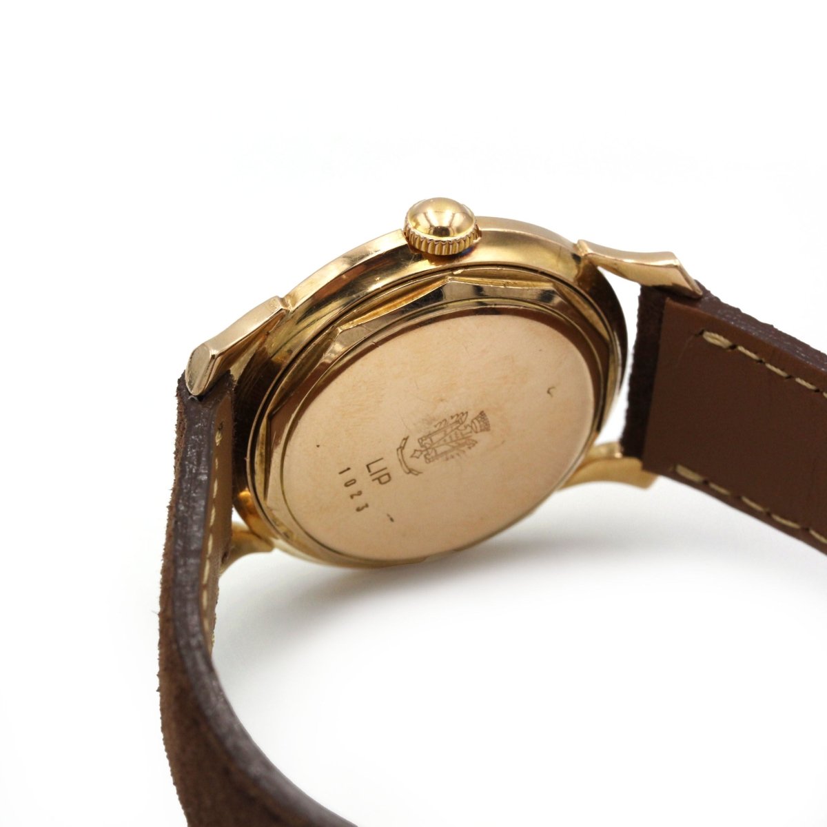 Montre LIP "Chronomètre Himalaya" en or rose et velours - Castafiore